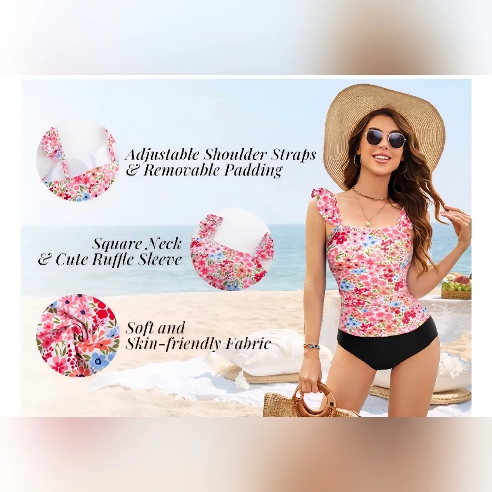 Kate Kasin 2025 Two Piece Tankini #801 - Picture 6 of 13